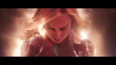 SayGoodnightKevin giphygifmaker captain marvel carol danvers GIF