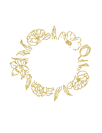 BienMerite flower gold frame floral Sticker
