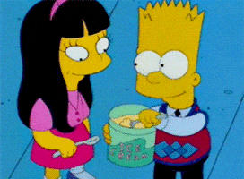 the simpsons date GIF