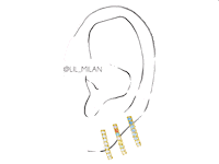 Gold Piercing Sticker by LIL Milan