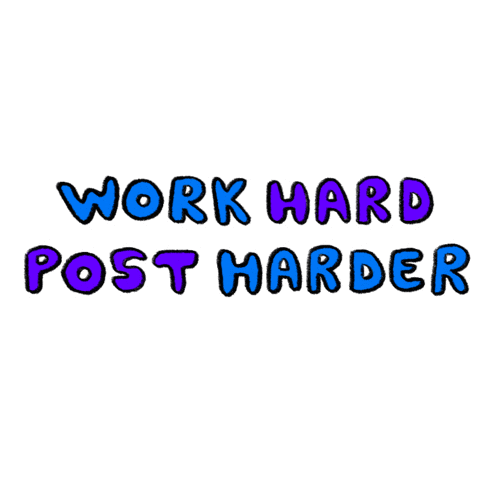 Work Hard Sticker by Por Mais um Like