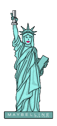 statue of liberty nyc Sticker by Maybelline