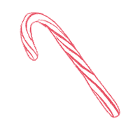 Candy Cane Christmas Sticker by bella bliss clothing
