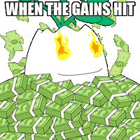 To The Moon Money Sticker by Magic Eden