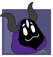 Enzorado happy feliz shadow horn Sticker