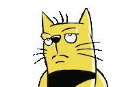 freise cat wtf scared comic Sticker