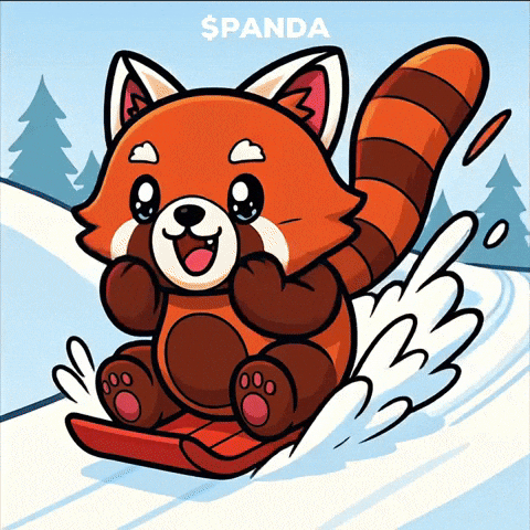 Sledding Red Panda GIF by PandaMania