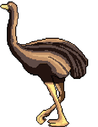 PositPixel pixel art sprite sprites ostrich Sticker