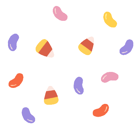 Candy Corn Halloween Sticker by Catalina Williams