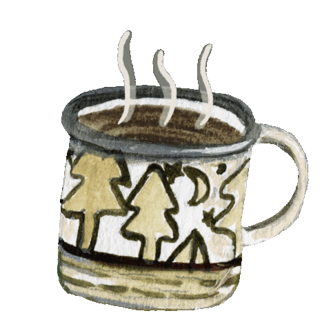 Coffee Camping Sticker