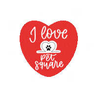 PetSquareBoutique heart dog pet spa Sticker