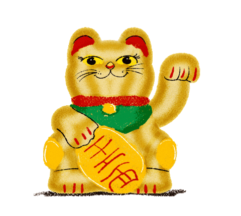 axelzapata giphyupload maneki-neko bobtail axelzapataillustration Sticker