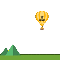 ciderzale travel apple trip balloon Sticker