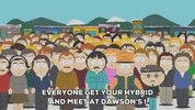 angry crowd GIF by South Park 