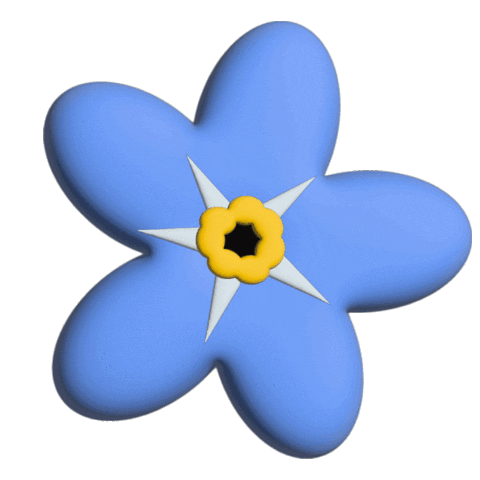 Happy Forget Me Not Sticker