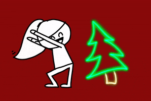 Christmas Tree Dancing GIF by Minka Comics