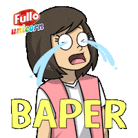 Fullo sad crying cry unicorn Sticker