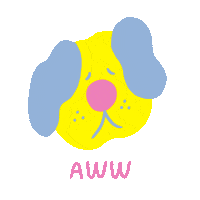 Sad Dog Sticker by Grace Danico