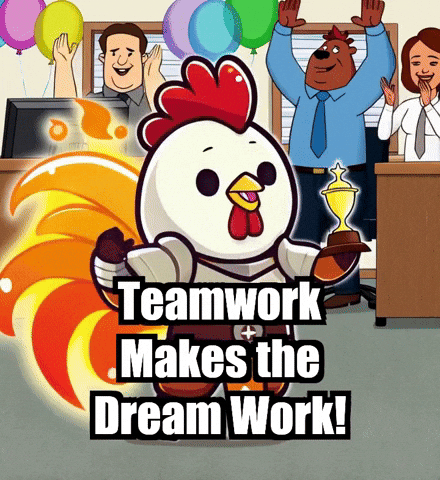Teamwork Makes The Dream Work Success GIF by Zorooster