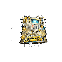 Mission Accomplished Success Sticker by Digi 995
