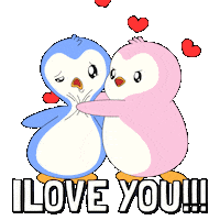 I Love You Kiss Sticker by Pudgy Penguins