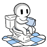 Toilet Paper Poop Sticker by Playgigaverse