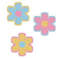 Pixel Flower Sticker