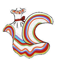 Ballet Folklorico Dress Sticker
