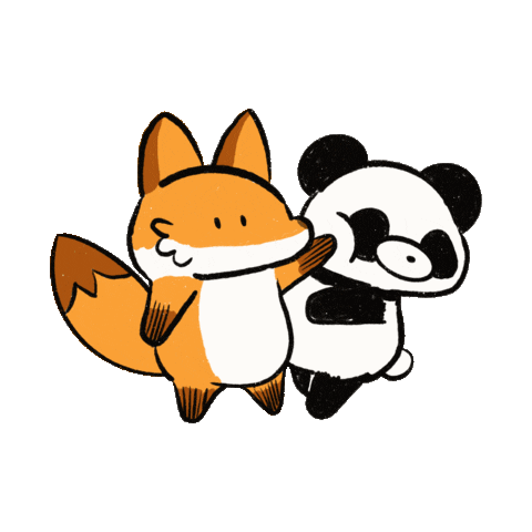 Fox Panda Sticker