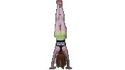 Handstand Sticker by Olivia Vivian
