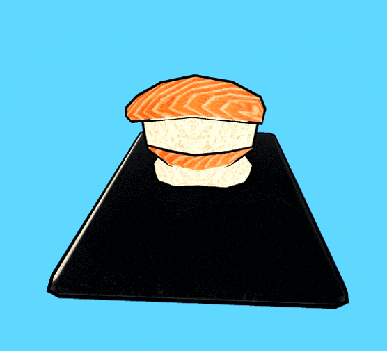 3d sushi GIF