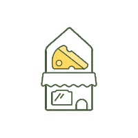 Kaasboetiek cheese kaas kaasatelier kaasboetiek Sticker