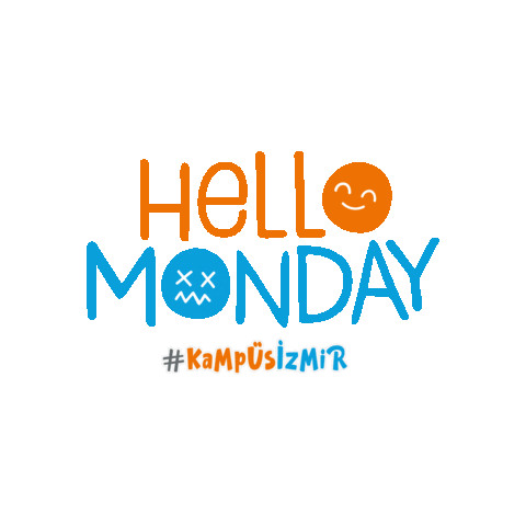 Monday Hello Sticker by Izmir University of Economics