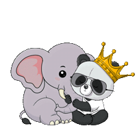World Elephant Day Love Sticker by PandaPals