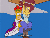 flying homer simpson GIF