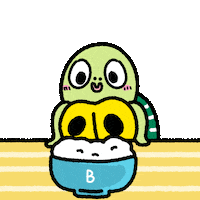 Turtle Eating Sticker