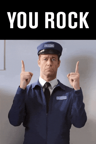 Rock On Reaction GIF by Maytag