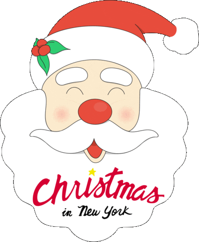 New York Santa Sticker by Christmas and City