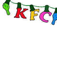KFCLatinAmericaCaribbean xmas lights navidad kfc Sticker