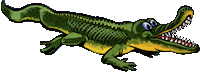 going_artist green bite crocodile jaws Sticker