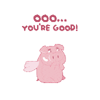Thats Good Flying Pig Sticker by PositivelyPigasus