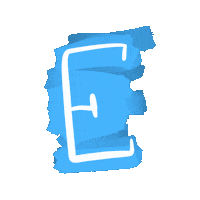 Sky Blue E Sticker