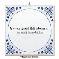 Humor Geboren Sticker by Tegelspreuken.nl