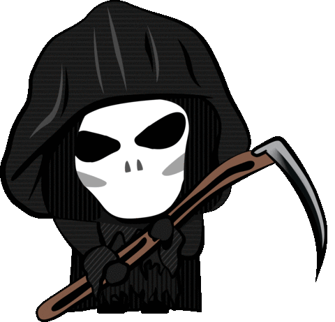 Grim Reaper Death Sticker by Mortal Enemy