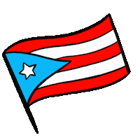 medialhuna flag rico bandera puertorico Sticker