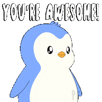 You Are Awesome Sticker by Pudgy Penguins