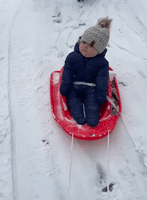 Infant Far From Impressed With Sledding Experience in New Hampshire