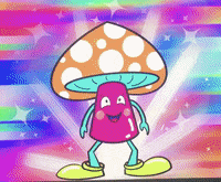 MycoValley trippy space mushroom GIF