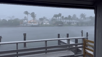 Wind-Driven Rain Soaks Vero Beach as Hurricane Closes in on Florida