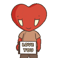 I Love You Heart Sticker by LT3 Creations